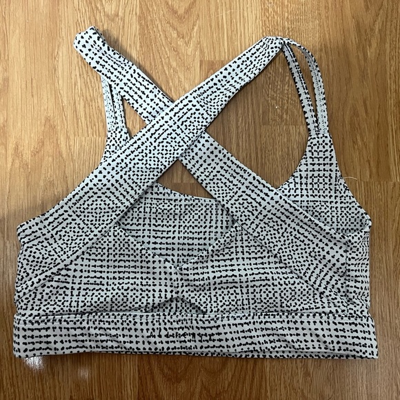 Anthropologie All Fenix White & Black Sport Bra (Size M) - Picture 3 of 5